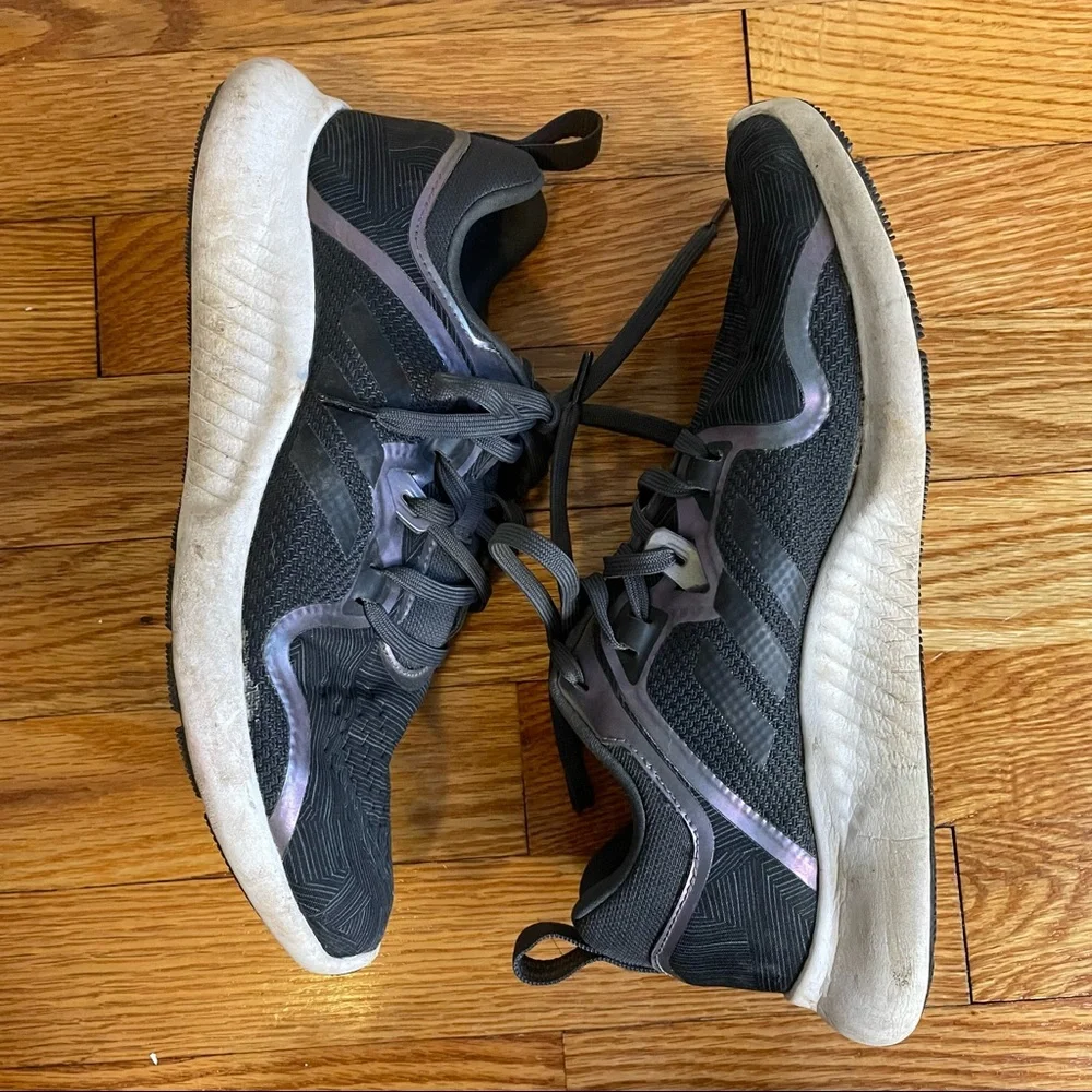 Adidas Bounce Sneakers Size 7.5 Black - Picture 4 of 7